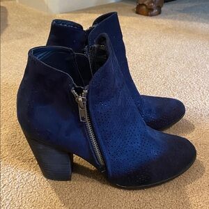 Carlos by Carlos Santana Navy Ankle Boots
